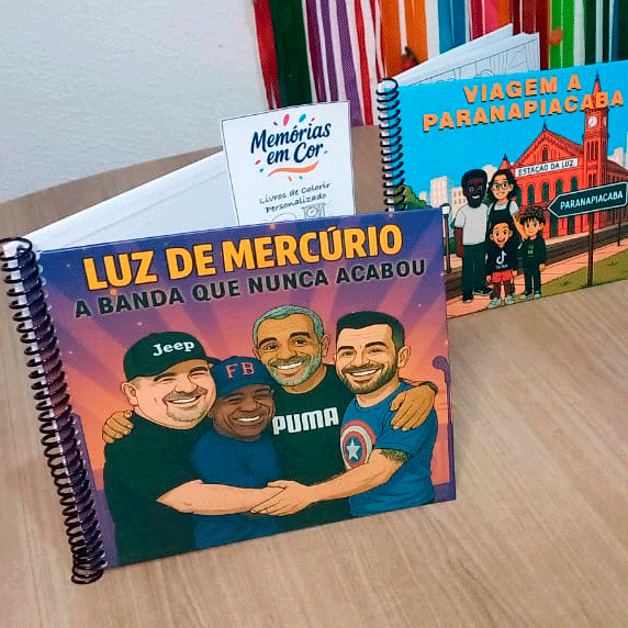 Livro de colorir personalizado Memórias em Cor