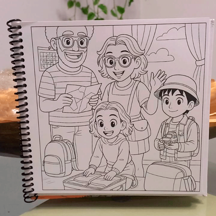 Livro de colorir personalizado Memórias em Cor