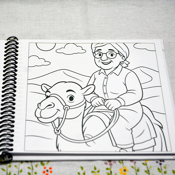 Livro de pintura personalizado Memórias em Cor